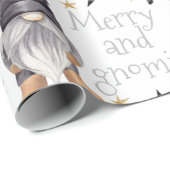 Boerderij Winter Waterverf Gnome voor Kerstmis Cadeaupapier (Rol Hoek)