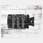 Boerderij Wit Hout Rustiek Melkkannetje Home Sweet Fleece Deken (Voorkant (Horizontaal))