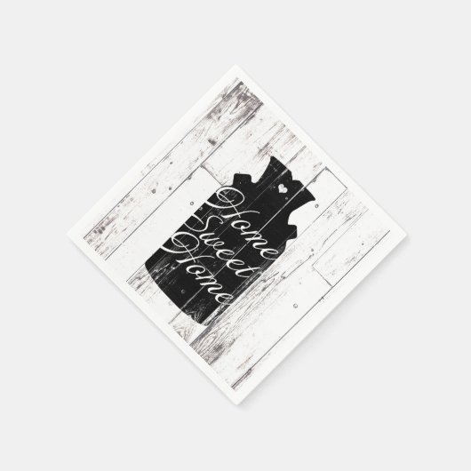 Boerderij Wit Hout Rustiek Melkkannetje Home Sweet Servetten (Hoek)