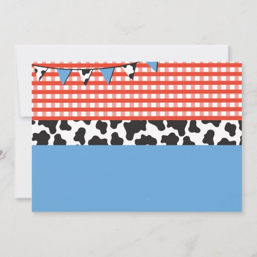 Boerderij Yard Foto Verjaardagsfeest Blue Boy's In Kaart (Achterkant)