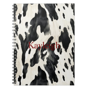 Boerderij Zwart Wit Koe Print Notitieboek