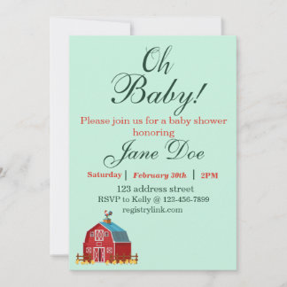 boerderijdier baby shower uitnodiging