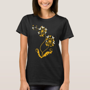 Boerderijdier Boer Vogel Hartjes Paardenbloem Kip T-shirt