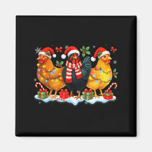 Boerderijdier Grappige Kip Kerstverlichting Cute X Magneet