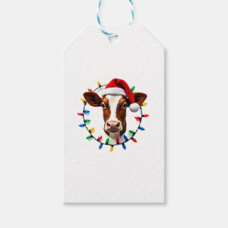Boerderijdier Kerst Pyjama Kostuum Boer Kerstmis  Cadeaulabel