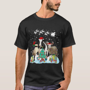 Boerderijdier Kerstboom Schaap Koe Geit Rendier T-shirt