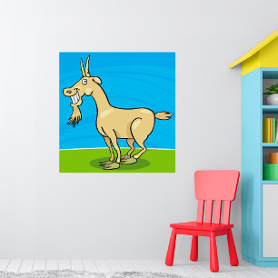 Boerderijdier Lachende Geit Cartoon Poster