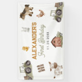 Boerderijdieren 1e verjaardag spandoek (Verticaal)