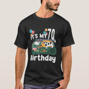 Boerderijdieren 70e verjaardag Boer Farming 70 jaa T-shirt