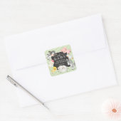 Boerderijdieren Baby Shower Favor Vierkante Sticke Vierkante Sticker (Envelop)
