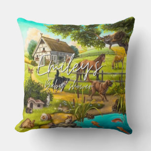 Boerderijdieren Baby Shower Kuspillow Kussen