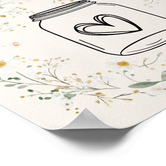 Boerderijdieren Baby shower Ouderschap Tip Jar Sig Poster (Hoek)