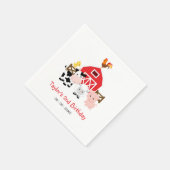 Boerderijdieren Banyard Verjaardag / Baby shower p Servet (Hoek)