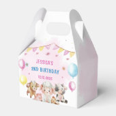 Boerderijdieren Barnyard Balloon Verjaardagsfeest Bedankdoosjes (Voorkant Zijde)