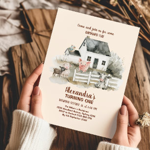 Boerderijdieren Barnyard Bash Ranch Verjaardagsfee Kaart