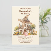 Boerderijdieren Barnyard Bash Ranch Verjaardagsfee Kaart (Staand voorkant)