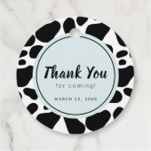 Boerderijdieren Barnyard Blue Baby shower Dank u Bedankjes Labels (Achterkant)