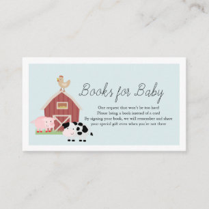 Boerderijdieren Barnyard Blue Books voor Baby show Informatiekaartje