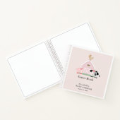 Boerderijdieren Barnyard Roze Baby shower Gastenbo Notitieboek (Binnen)