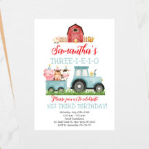 Boerderijdieren Blauw Jongen Barnyard Verjaardagsf