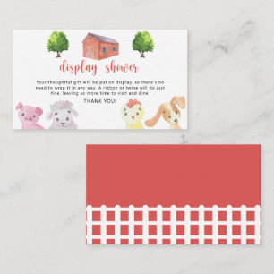 Boerderijdieren - display douche informatiekaartje