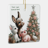 Boerderijdieren Kerstversiering Keramisch Ornament (Rechts)