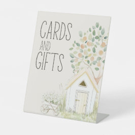 Boerderijdieren Meadow Friend Baby shower Kaarten Reclamebord Met Voetstuk