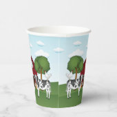 Boerderijdieren met Red Barn Blue Sky Kind jarig Papieren Bekers (Rechts)