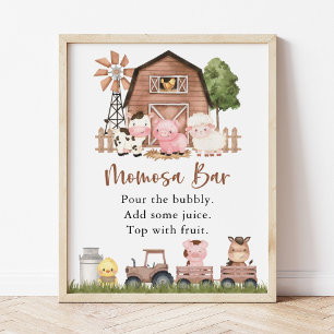 Boerderijdieren, Mooie Dieren, Bruine Schuur, Momo Poster