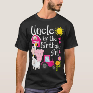 Boerderijdieren Oom van de Verjaardag Meisje Feest T-shirt