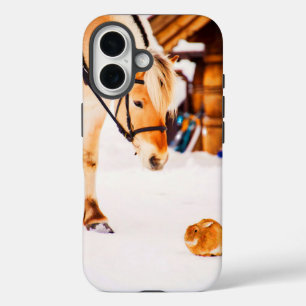 Boerderijdieren paard konijn iPhone 16 hoesje
