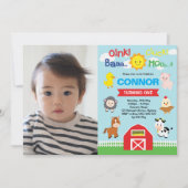 Boerderijdieren Verjaardag Barnyard Petting Zoo Fo Kaart (Voorkant)