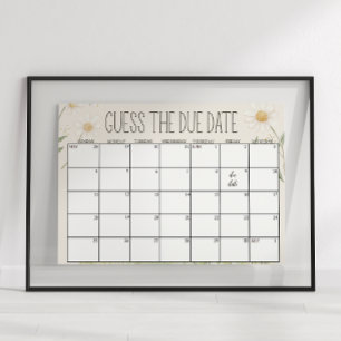 Boerderijdieren Weide Baby Shower Gok Datum Bord Poster