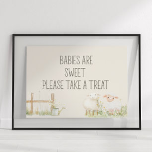 Boerderijdieren Weide Vrienden Baby Shower Favor B Poster
