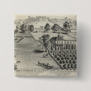 Boerderijen, Capay Valley, Madison Vierkante Button 5,1 Cm