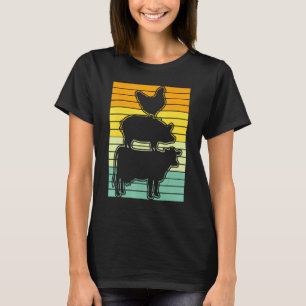 Boerderijen Dieren Kip Varken Koe T-shirt