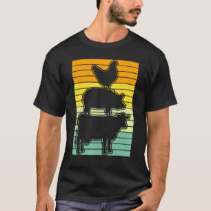 Boerderijen Dieren Kip Varken Koe T-shirt