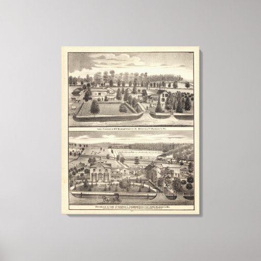 Boerderijen en ingezetenschap van WR Blodgett & GC Canvas Afdruk (Voorkant)