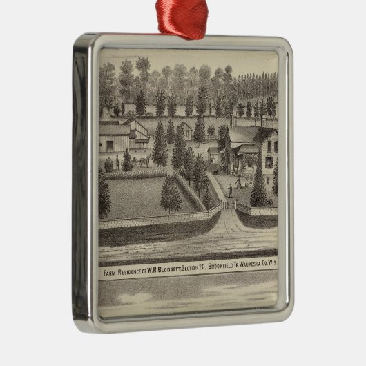 Boerderijen en ingezetenschap van WR Blodgett & GC Metalen Ornament (Rechts)