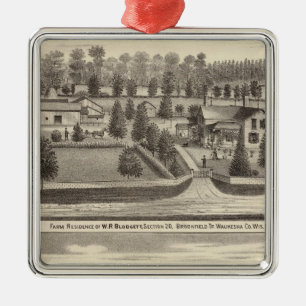 Boerderijen en ingezetenschap van WR Blodgett & GC Metalen Ornament