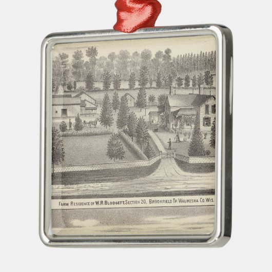 Boerderijen en ingezetenschap van WR Blodgett & GC Metalen Ornament (Links)