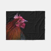 Boerderijen | Rooster Head Shot Fleece Deken (Voorkant (Horizontaal))