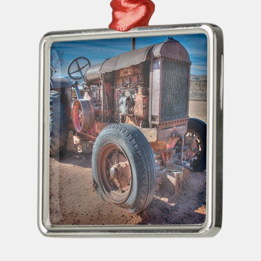 Boerderijen | Rusty Antiek tractor Metal Ornament (Links)