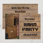 Boerderijfeest uitnodiging (alle tekst aanpasbaar) (Voorkant / Achterkant)