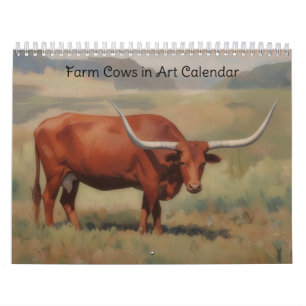 Boerderijkoeien in Kunstkalender Kalender