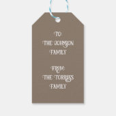 Boerderijkrans Aanpasbare Familie Kerstmis Cadeaulabel (Achterkant)