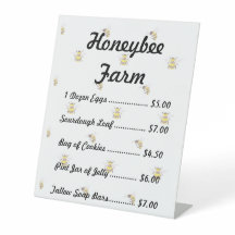 Boerderijproduct Bord Sjabloon Honingbij Thema