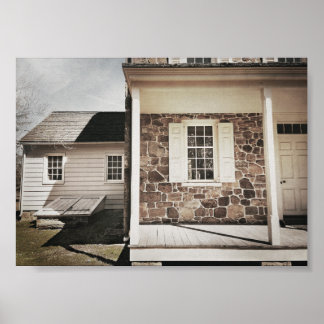 Boerderijsteen Huis Afdruk Poster