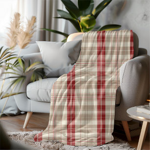 Boerderijstijl Tartan Rood Geruite Knus Fleece Deken