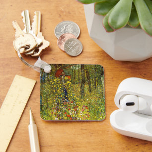 Boerderijtuin met crucifix door Gustav Klimt Sleutelhanger